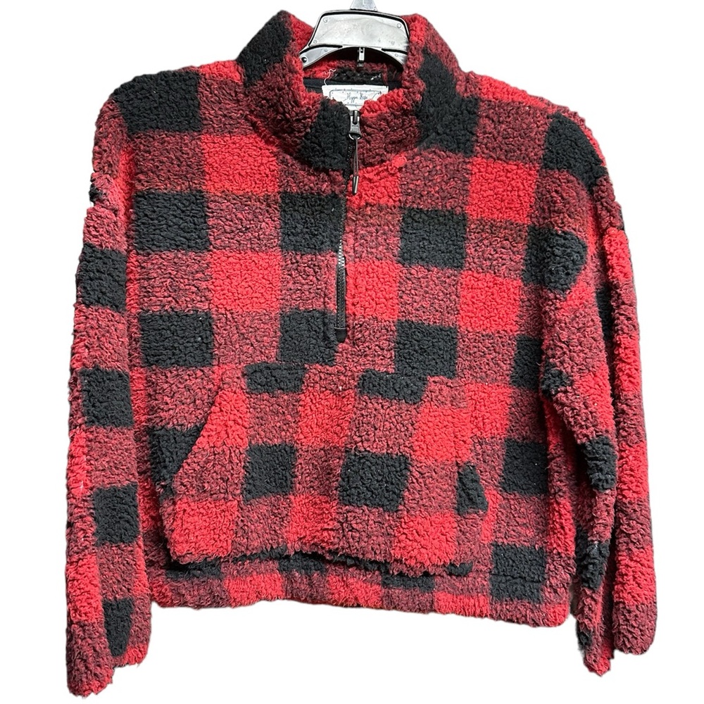 Hippie Rose Juniors' Sherpa Half-Zip Top